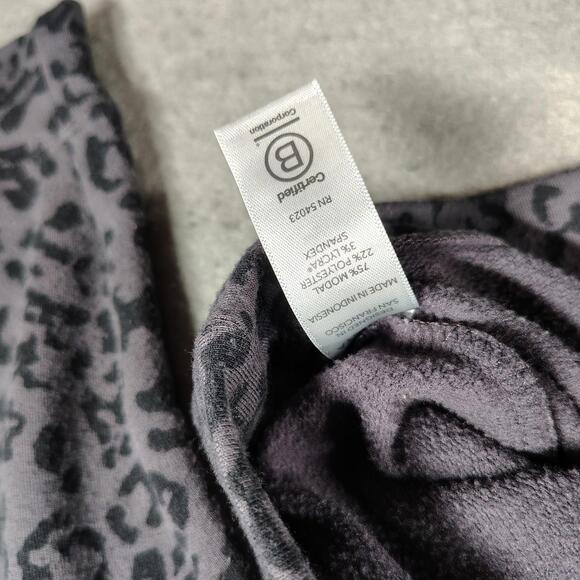 Athleta Womens Small Crewneck Sweatshirt Gray Pure Luxe Leopard Animal Print EUC - Picture 4 of 6
